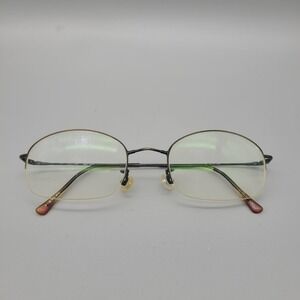 Flexon Marchon Eyeglasses Matte Cafe Semi-Rimless Oval Frames 53-21-140 Brown